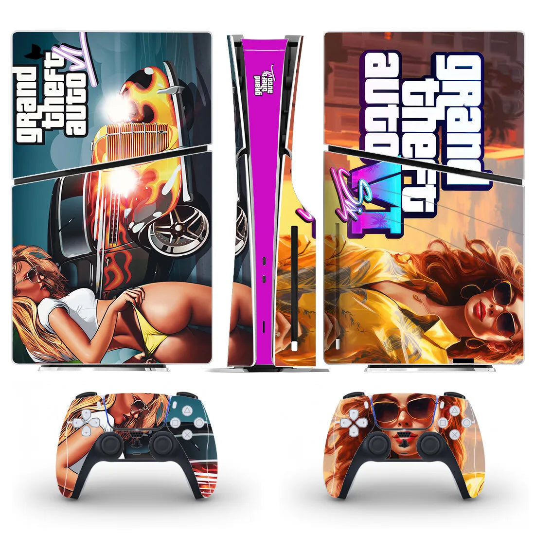 New Hot Game PS5 Slim Disc Skin Sticker Decal Cover for Console and 2 Controllers PS5 Slim Disk Skin Vinyl