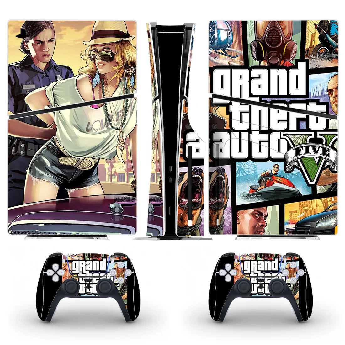 New Hot Game PS5 Slim Disc Skin Sticker Decal Cover for Console and 2 Controllers PS5 Slim Disk Skin Vinyl