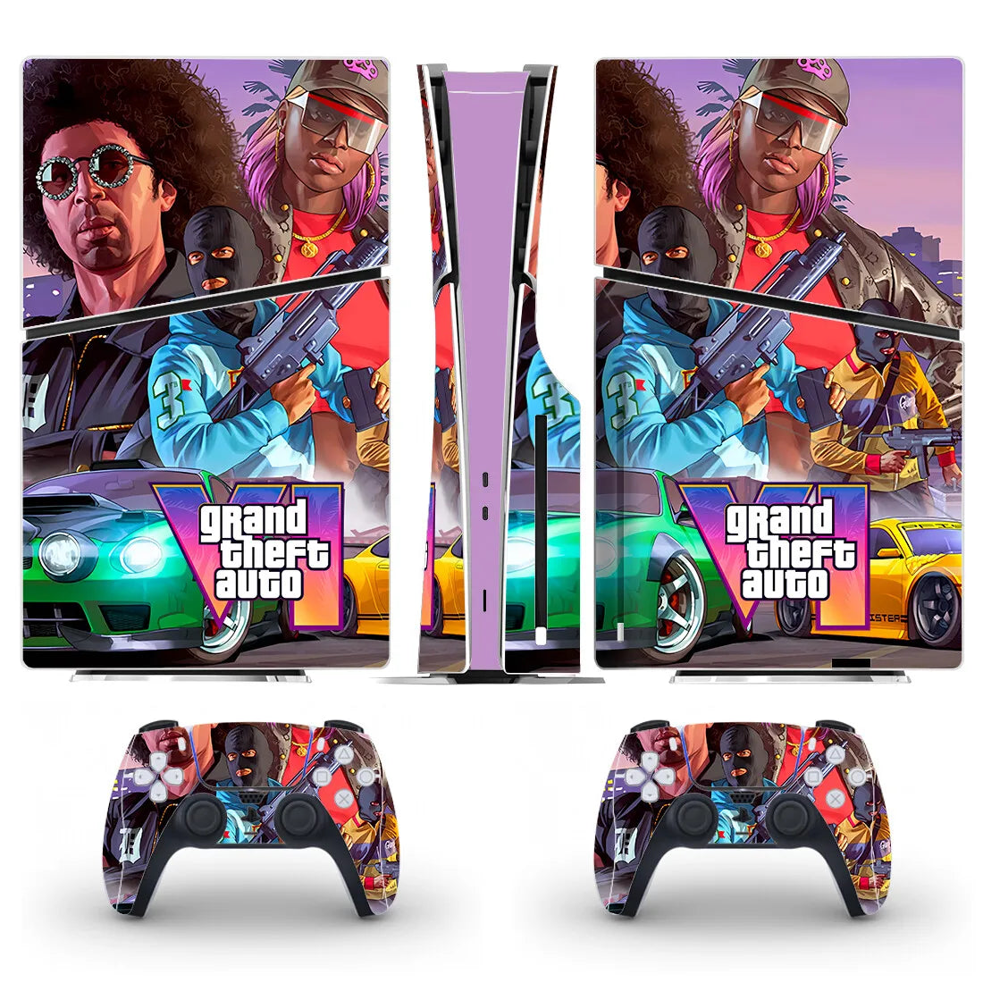 New Hot Game PS5 Slim Disc Skin Sticker Decal Cover for Console and 2 Controllers PS5 Slim Disk Skin Vinyl
