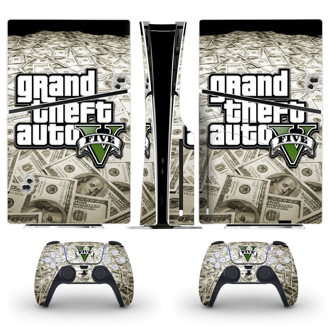 New Hot Game PS5 Slim Disc Skin Sticker Decal Cover for Console and 2 Controllers PS5 Slim Disk Skin Vinyl